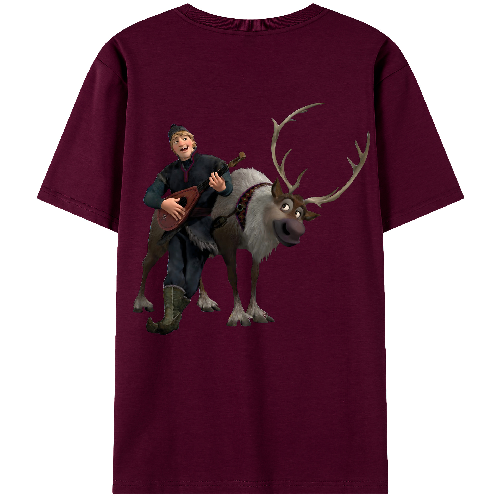 （画像用） アナと雪の女王 アンナ エルサ Frozen Anna Elsa レディース半袖Tシャツ(バックプリント)